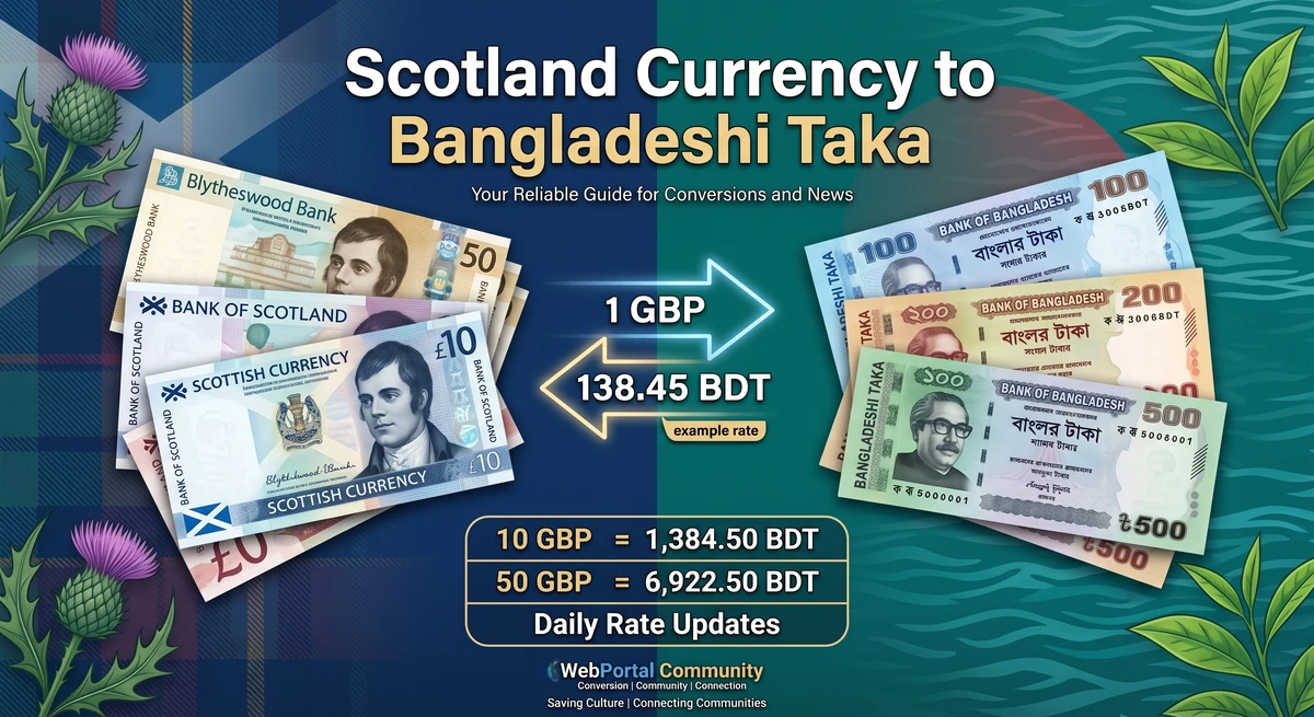 Scotland Currency to Bangladeshi Taka